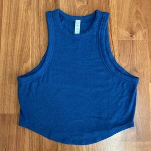 ❤️ Lululemon Hold Tight Cropped Crop Tank Top Pitch Blue Size 8 NWT